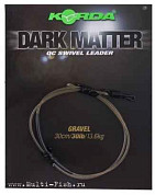 Поводковый материал KORDA Dark Matter QC Swivel Grave 30см, 13,6кг, 30lb