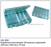 Коробочка пластиковая ВОЛЖАНКА 23 сменных отделений, 34х26х7см