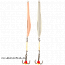 Блесна вертикальная зимняя Lucky John DOUBLE BLADE с цепочкой и тройником LJDD65-CS блистер