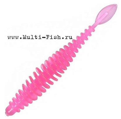 Мягкая приманка Quantum Magic Trout T-worm P-tail неон розовый с запахом сыра 1,5гр 6,5см 6 шт