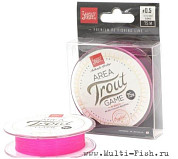 Леска плетеная (шнур) Lucky John Area Trout Game BRAID Pink 75м, 0,07мм, 2,8кг Pink 