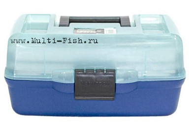 Ящик 2-х полочный F-FISHING прозрачная крышка 30,5х18,5x15см