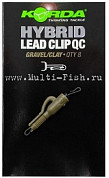 Безопасная клипса с быстросъемом Korda QC Hybrid Lead Clip Gravel/Clay
