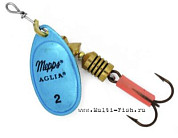 Блесна вращающаяся MEPPS Aglia Platium №2, 4,5гр., цвет AG/blue