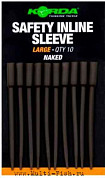 Конус силиконовый KORDA Safety Inline Sleeve без покрытия 10шт., размер L