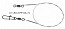 Поводки DAIWA PROREX TITANIUM WIRE LEADER титановые с вертлюгами и застежками 20см,18кг/40lb, 2шт.