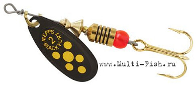 Блесна вращающаяся MEPPS Black Fury Jaune №2, 4,5гр., цвет NR