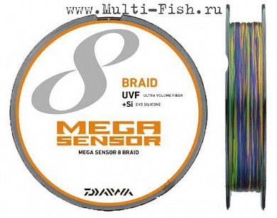 Шнур плетеный PE DAIWA UVF MEGASENSOR X8 100м, #10, 56кг, цветной (мин. 300м)