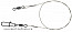Поводки DAIWA PROREX 7X7 WIRE LEADER стальные с вертлюгами 30см, 18кг, 2шт.