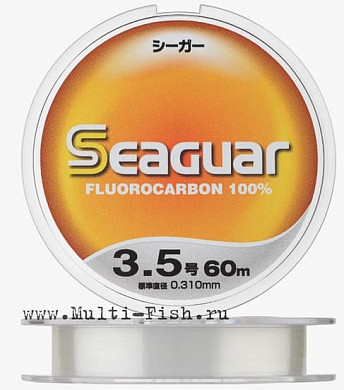 Леска флюорокарбоновая KUREHA SEAGUAR 60м, #3.5, 0,310мм, 4,1кг