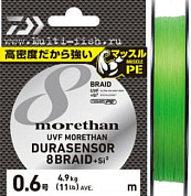 Шнур плетеный PE DAIWA MORETHAN DURASENSOR X8 Green 150м, 0,165мм, 8кг, 18LB
