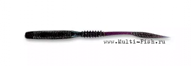 Червь OWNER Shiver Tail STL-115 4,5" #09 Black Grape w/Red Flake 11,5см, 10шт.