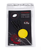 Вольфрамовая овальная бусина "Volzhanka Tungsten Oval Beads " (9шт-вес 0.25)