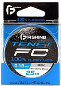 Леска флюорокарбоновая F-FISHING Tenet Fluorocarbon 25м, 0,12мм, 1,4кг, 3,1lb