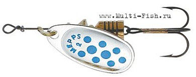 Блесна вращающаяся MEPPS Comet №1, 3,5гр., цвет AG/blue
