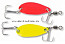Блесна колеблющаяся Quantum Magic Trout Gambler с тройником 4,5гр., 40мм, 2шт. жёлтый+розовый