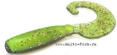 Твистер Flagman Helix 3" green pumpkin/lime 8pc salmon