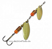 Блесна вращающаяся ILBA LUNGO tandem n/d 3+4 / 19гр (gold)