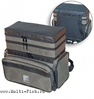 Ящик-рюкзак рыболовный зимний Salmo пенопласт 3-х ярусный H-3LUX