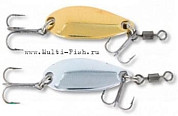 Блесна колеблющаяся Quantum Magic Trout Gambler с тройником 4,5гр., 40мм, 2шт. золото+серебро