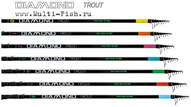 Удилище форелевое Maver DIAMOND TROUT AZ.3 6-10G 4,2M W/GUIDES