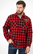 Рубашка Alaskan с меховым подкладом, красная клетка, размер XXXL