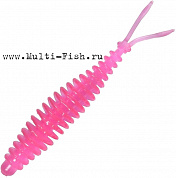 Мягкая приманка Quantum Magic Trout T-worm V-tail неон розовый с запахом чеснока 1,5гр 6,5см 6 шт