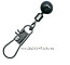 Карабин со стопорной бусиной Cralusso Plastic Head Swivel With Interlock S 6шт.
