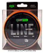 Леска монофильная CARP PRO Fluo Orange 1000м, 0,309мм, 6,6кг