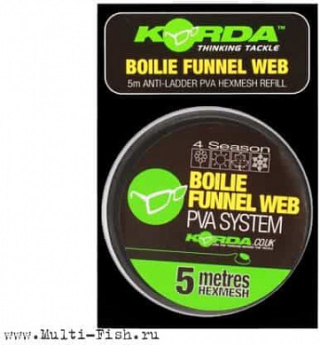 Сетка PVA запасная Korda Boilie Funnel Web Hexmesh 5м