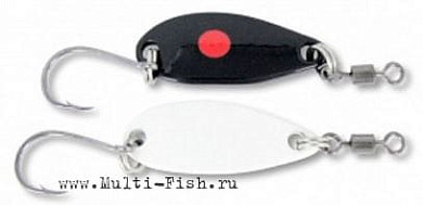 Блесна колеблющаяся Quantum Magic Trout Gambler с одинарным крючком 4,5гр., 40мм, 2шт. чёрный+белый