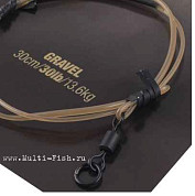 Поводковый материал KORDA Dark Matter Ring Swivel Gravel 30см, 13,6кг, 30lb