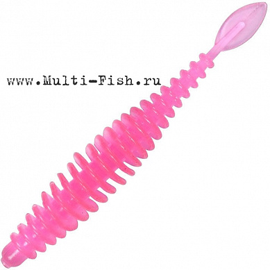 Мягкая приманка Quantum Magic Trout T-worm P-tail неон розовый с запахом сыра 1,5гр 6,5см 6 шт