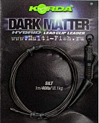 Готовый монтаж Korda Dark Matter Leader Hybrid Lead Clip Silt Brown тест 40lb, 1м