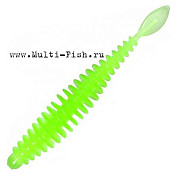 Мягкая приманка Quantum Magic Trout T-worm P-tail неон зеленый с запахом сыра 1,5гр 6,5см 6 шт