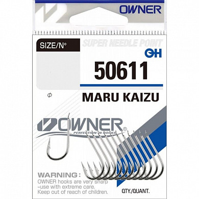 Крючки OWNER 50611 Maru Kaizu nickel №2/0 9шт.