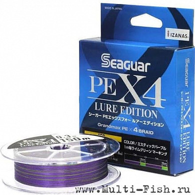 Шнур плетеный PE KUREHA Seaguar Lure Edition PEX4 150м, 0,083мм, #0.25, 2,2кг
