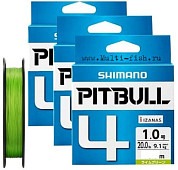 Шнур плетеный PE Shimano PL-M64R PITBULL 4 GREEN 200м, 0.104мм, 3,9кг