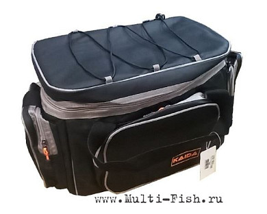 Сумка KAIDA черная текстиль со шнуровкой 37х21х28см