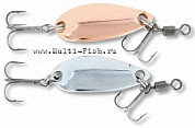 Блесна колеблющаяся Quantum Magic Trout Gambler с тройником 4,5гр., 40мм, 2шт. медь+серебро