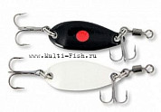 Блесна колеблющаяся Quantum Magic Trout Gambler с тройником 4,5гр., 40мм, 2шт. чёрный+белый
