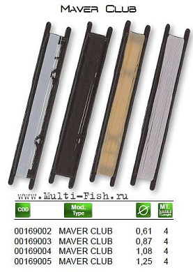 Резина штекерная Maver club 4MT - серая 0.61mm