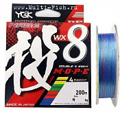 Шнур плетеный PE Yoz-ami M.O.P.E NAGE WX8 200м, 0,128мм, #0.6, 4,5кг multicolor