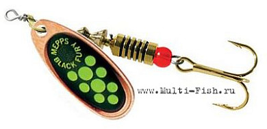 Блесна вращающаяся MEPPS Black Fury Chartreuse №2, 4,5гр., цвет CU