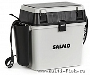 Ящик рыболовный зимний Salmo 2-х ярусный (из 5-ти частей) пластиковый, серый 39,5x24,5x38см
