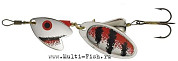 Блесна вращающаяся MEPPS Tandem Truite №1, 6,5гр., цвет AG/red-black блистер