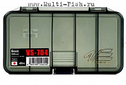 Коробка MEIHO LURE CASE VS-704 M GRY 5 отделений с разделителями 16,1х9,1х3,1см