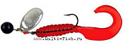 Блесна вращающаяся MEPPS Spinflex 7гр., цвет black/silver/red блистер