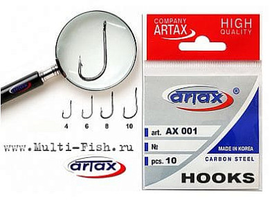 Крючки Artax AX-001 Sode NSB №8, 10шт.