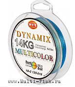 Леска плетеная WFT KG ROUND DYNAMIX Multicolor 300м, 0,16мм, 14кг